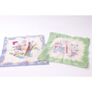 WDP, Donald Duck, North Pole, Handkerchief Lot, Children, Vintage ~260112-WH 893